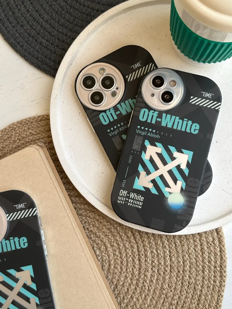 1f0a84 قاب Off-White لنز رینگی مشکی (کدC1321) - Image 1