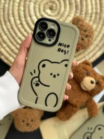 قاب Teddy bear Nice Day با آویز عروسکی (کدC1516) - Image 3