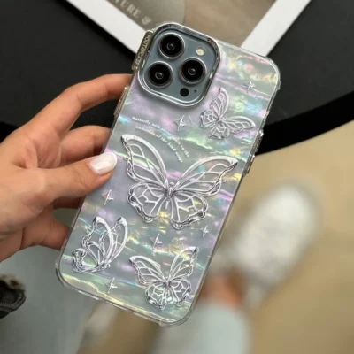 قاب PoutapCase Butterfly یخی هولوگرامی (کدC1618)