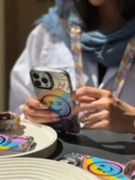 قاب Happy Face colourful با بند (کدC1669) - Image 4