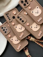قاب Baby Bear با بند طنابی سامسونگ و شیائومی (کدC1655) - Image 4