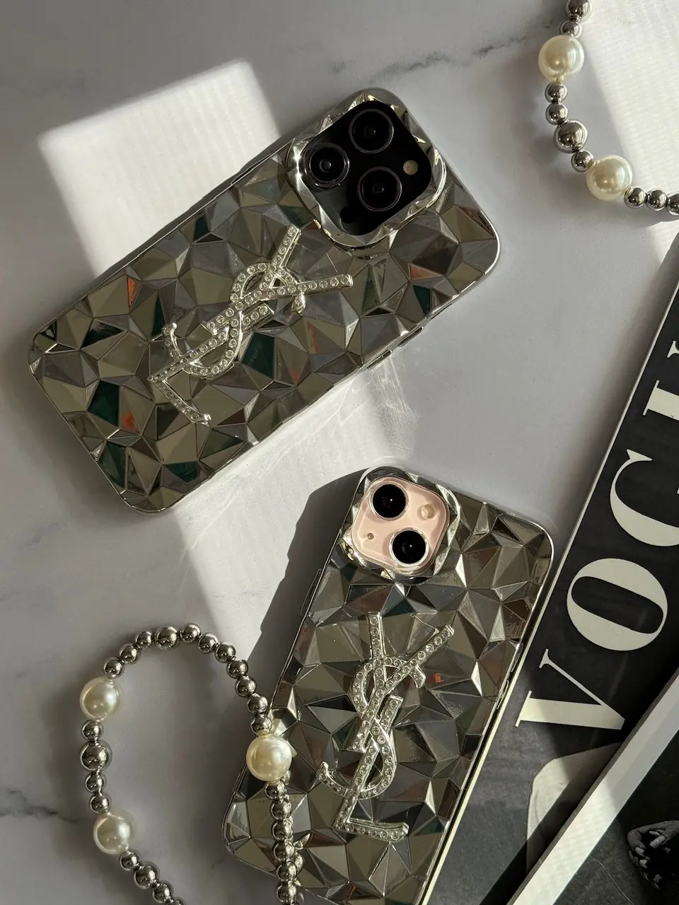 151b7f قاب Silver YSL با آویز (کدC1477) - Image 1