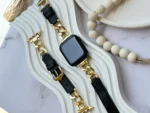 بند اپل واچ کارتیر استیل و چرم سگک دلفینی (کدw5014) - Image 3