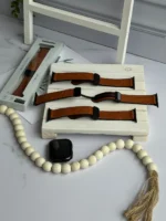 بند اپل واچ چرم قفل مگنتی قهوه ای (کدw5017) - Image 4