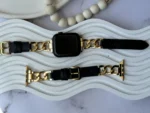 بند اپل واچ کارتیر استیل و چرم سگک دلفینی (کدw5014) - Image 11