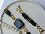 بند اپل واچ کارتیر استیل و چرم سگک دلفینی (کدw5014) - Image 10