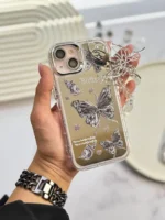 قاب butterfly آینه ای با محافظ لنز رینگی و آویز چسبی (کدC1804) - Image 5