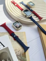 بند اپل واچ سیلیکونی با گارد French Style (کدw5029) - Image 5