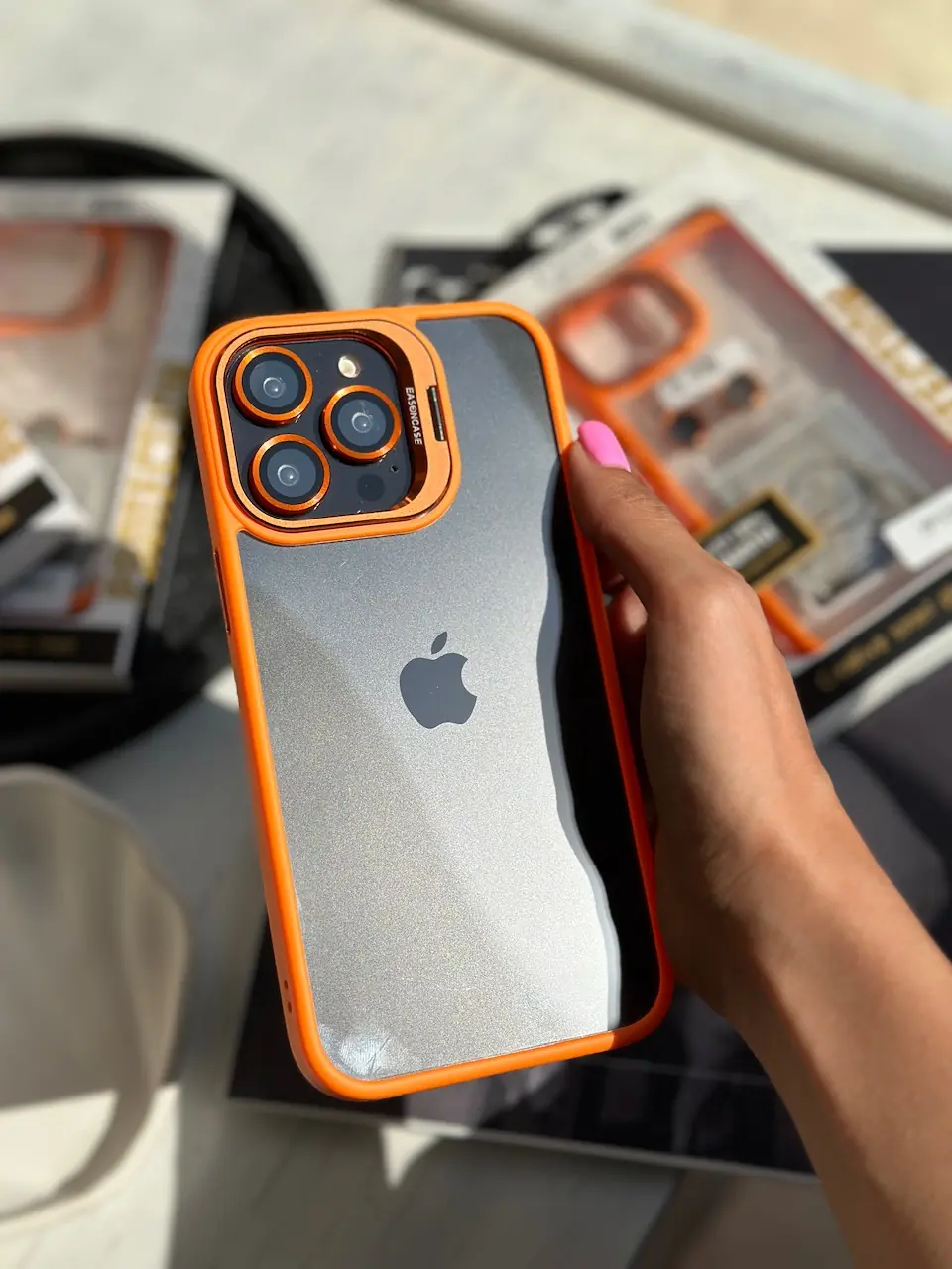 1cd955 قاب Orange Eason Case همراه با محافظ لنز رینگی (کدC1365) - Image 1