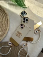 قاب Gold Chanel با آویز مرواریدی (کدC1265) - Image 3