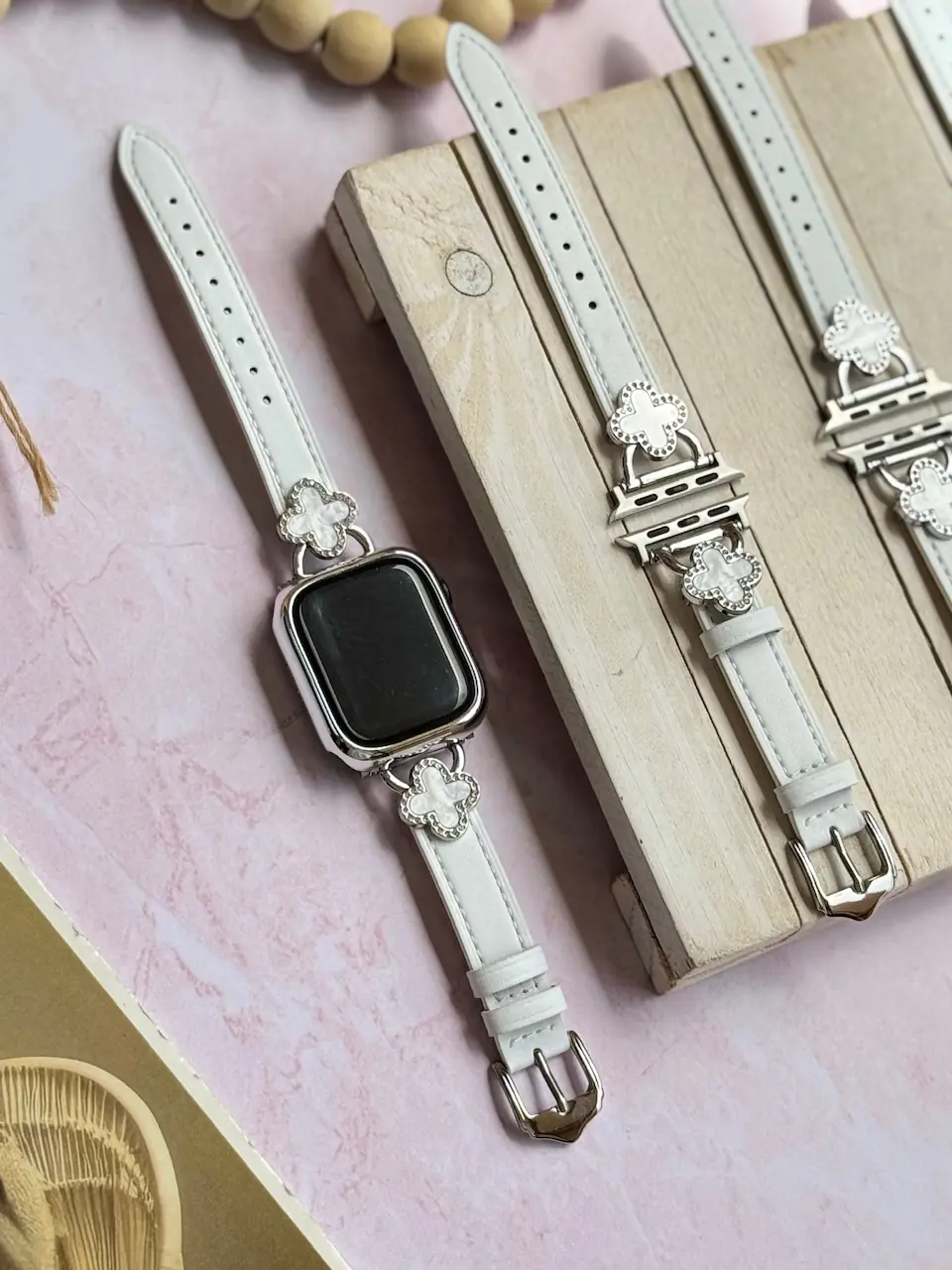 3824b7 بند اپل واچ چرمی الحمرا Arpels (کدw5061) - Image 1