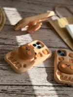 قاب Bear سیلیکونی استند شو آیفون ، سامسونگ ، شیائومی (کدC1519)