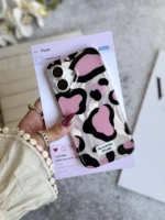 قاب پلنگی Romantic Pink آیفونی (کدC2062)