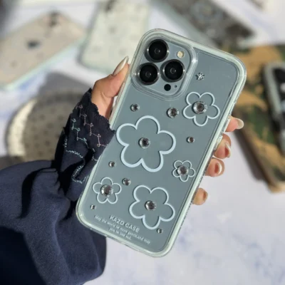 قاب گل آبی نگین دار(کدC2084)