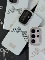 قاب پاپیون دور لنز نگین/شاین Lovely Power سامسونگ و شیائومی (کدC2262)