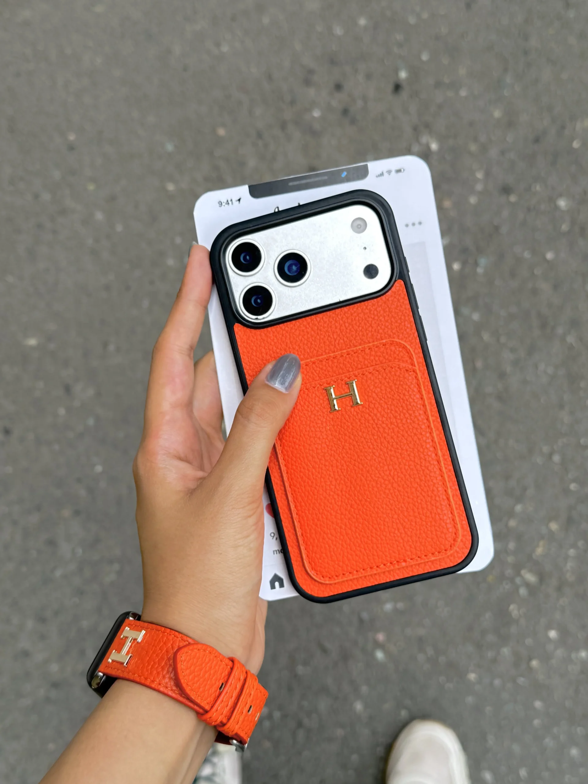 b6653a قاب هرمس جاکارتی نارنجی (کدC2268) - Image 1